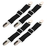Mikinona 4 Stück Motorrad Hosenklammer Verstellbare Elastische Beinclips mit Robusten Verschlüssen Winddichte Hosenhalter für Motorradfahren Radfahren und Outdoor Stabile Gummibänder für