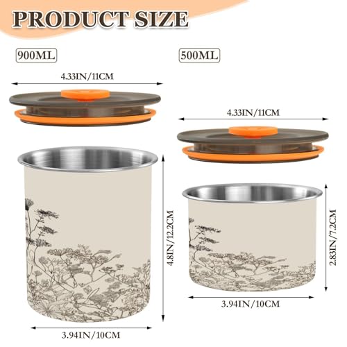 Envase Hermético para Café de Acero Inoxidable 900 ml miniatura 2