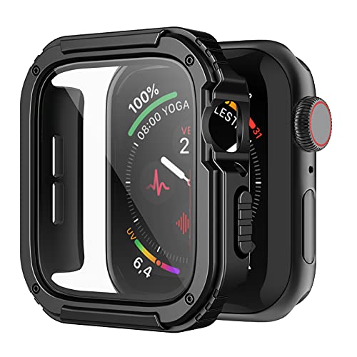 Recoppa for Rugged Apple Watch Case 42mm Series 10 & Series 11 with Screen Protector Durable Military Grade Quattro Pro Series Drop-Proof Protective Cover Full Coverage Bumper for Men iWatch