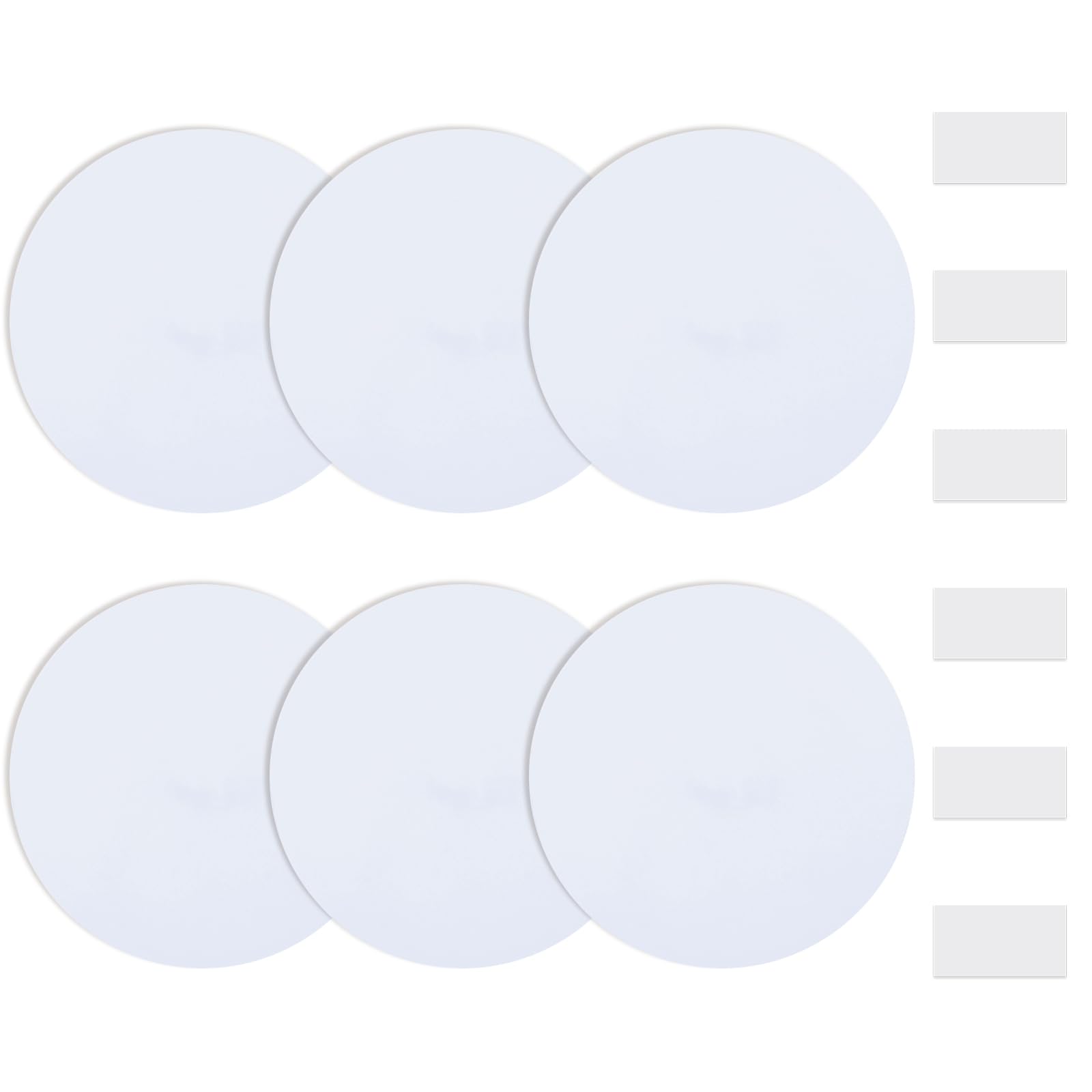 UFURMATE Round Wall Hole Cover Plate, 6Pcs PVC Plastic Ceiling Cover Blank Round Decorative Wall Plate for Holes,Scratches(Pure White,140mm)