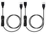 【ANWENDUNG】 Es ist kein einfaches USB-Verlängerungskabel, sondern mit Schalter für Daten und Ein-/Ausschalten. Funktioniert für Fahrrekorder, LED-Schreibtischlampe, USB-Lüfter, Nachttischlampe, Webcam und andere Computer-Peripheriegeräte mit geringem Stromverbrauch.