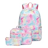 LLXNQ026 Ensemble De Sacs À Dos Tie Dye pour Enfants, Sac À Dos pour Ordinateur Portable 17 Pouces-A3