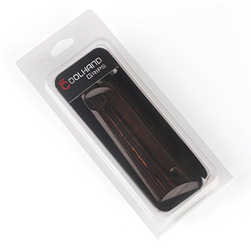 Cool Hand 1911 Full Size High Polished Dymond Wood Grips, Free Screws Included, Mag Release, Ambi Safety Cut, Brand, Mahogany, H1-S-M #TOP7