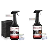 ALCLEAR Reifenglanz - Autoreifen Pflege für matten Seidenglanz & 721CP Cockpitpflege, 1.000 ml, Seidenglanz für luxuriös dezenten Glanz auf Allen Kunststoffen im Auto Innenraum