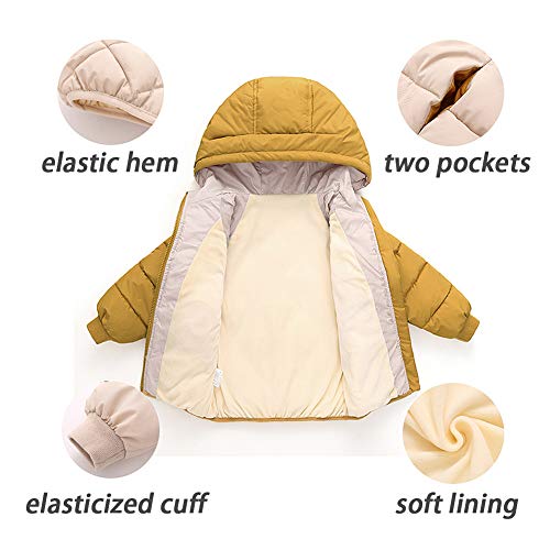 Image of Curipeer Kids Winter Jacket Front Zip Warm Snow Wear Toddler Outer Clothing 2-8T