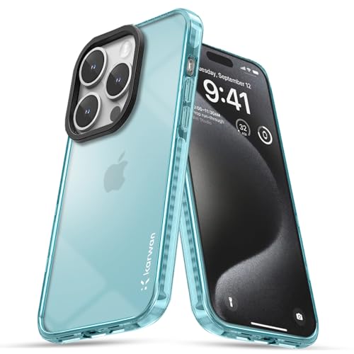 Image of KARWAN Back Cover|iPhone 16 Pro Back Cover |Polycarbonate Material| Full Camera Protection |Perfectly Fit| Case for iPhone 16 Pro - Blue