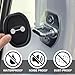 YALOJE 4pcs Car Door Latch Protective Cover, Silicone Car Door Lock Guard Cover Strike Protector, Universal Sound Dampening Pad Automotive Interior Exterior Accessories - Black, Thickened