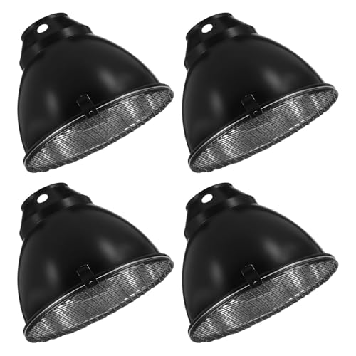 Couvercle pour lampe de reptiles en aluminium noir VICASKY terrarium x2