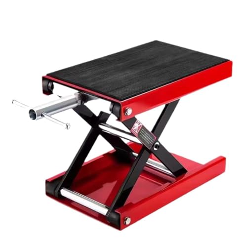 Motorcycle Scissor Jack Lift, 500KG Heavy Duty Motorbike Motorcycle Table Bench Workshop Scissor Lift Jack Stand Paddock, Height Adjustable Range 8.5cm to 34cm