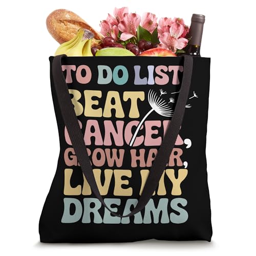 Bolsa Tote Inspiracional To Do List Beat Cancer miniatura 4