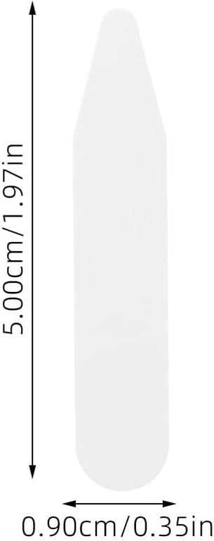 100pcs Plastic Collar Stays White Shirt Collar Inserts for Men Dress Shirts with Smooth Rounded Edges for Crisp