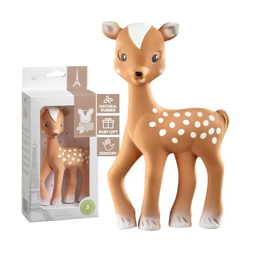 Sophie la Girafe – Fanfan le Faon – Jouet d&rsquo;Eveil Bébé / coffret cadeau – Jouet 100% caoutchouc naturel – Idéal pour Relaxer les Gensives – dès la naissance