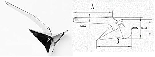 Marine Grade Stainless Steel Delta Style Anchor 22 lbs