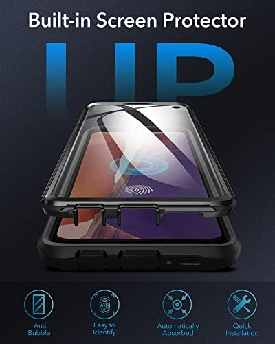 YOUMAKER Designed for Samsung Galaxy S10 6.1 inch (2019) Case with Built-in Screen Protector Kickstand Full Body Heavy Duty Shockproof Rugged Bumper Dual Layer Protector Rugged Phone Cover-Black