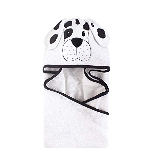 Image of Hudson Baby Unisex Baby Cotton Animal Face Hooded Towel, Dalmatian, One Size