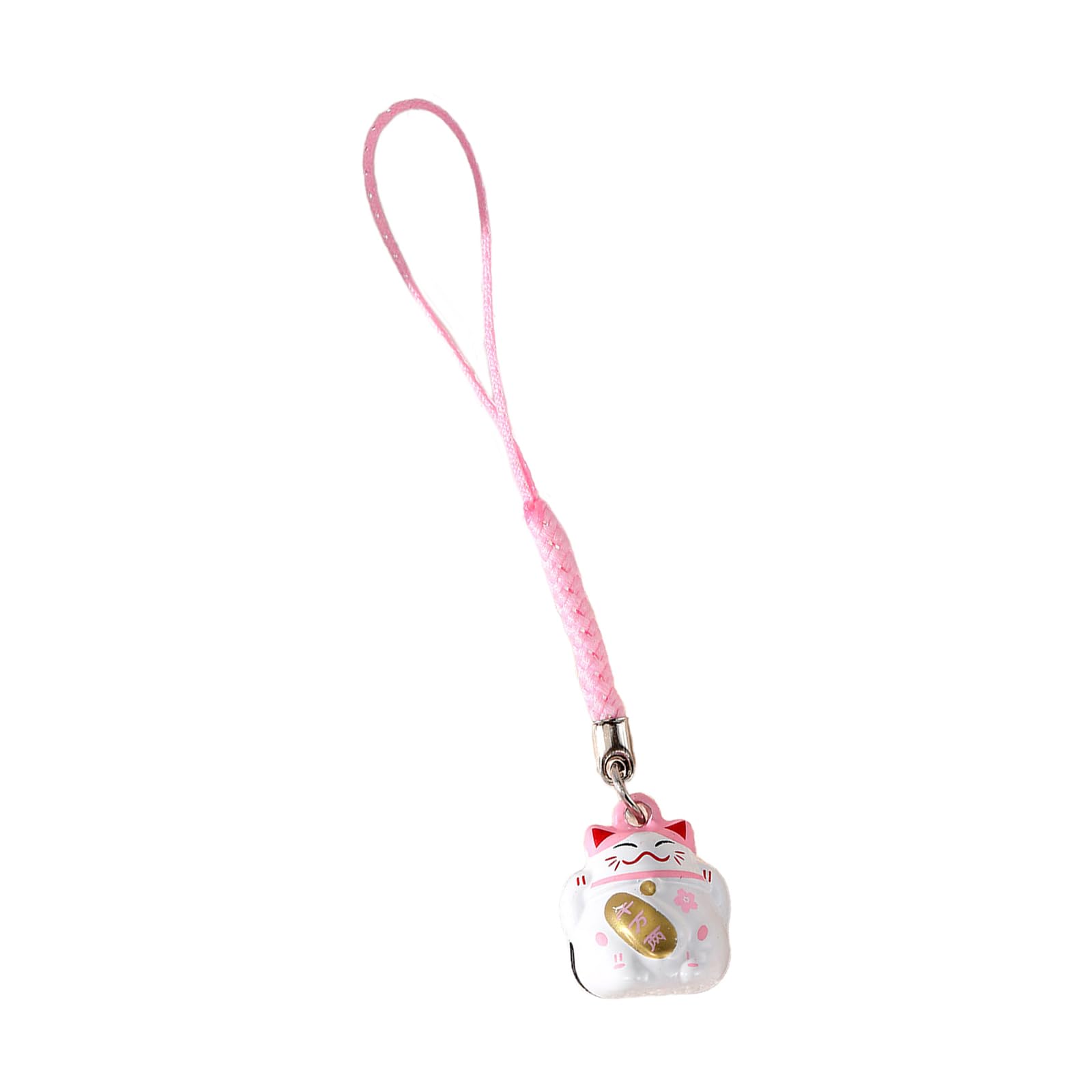 NEWFT Assorted Luck Cat Keychain Charm Lovely Cat Pendant Keychains With Bells Phone Accessory For Good Luck And Styles