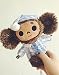 Simpatico peluche Cheburashka con occhi grandi, scimmia con vestiti, morbida bambola, anime per bambini, per dormire, per bambini (20 cm, rosso)