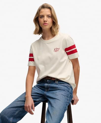 T shirt rayé femme Superdry Varsity Script - vue 3