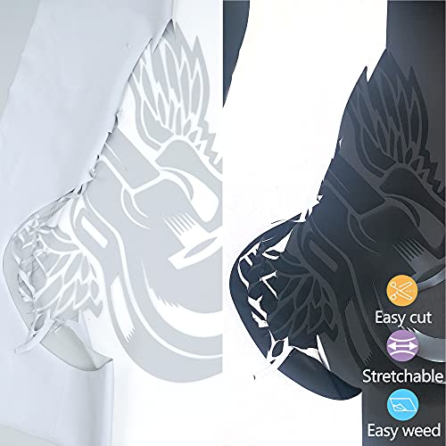 Image of RENLITONG Reflective HTV Iron on Vinyl 12Inch by 5ft Roll Heat Transfer Vinyl for T-Shirt HTV Rolls for All Cutter Machine - Easy to Cut & Weed for Heat Transfer Design (Reflective Light Gray)