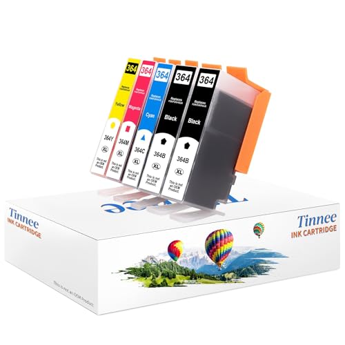 Tinnee 364XL Tinta Compatible con Cartuchos Tinta HP 364 HP 364XL para HP Photosmart 5510 5515 5520 6510 6520 7510 7520 5514 Deskjet 3520 3070A 3521 3522 3525 3526 Officejet 4620 4622