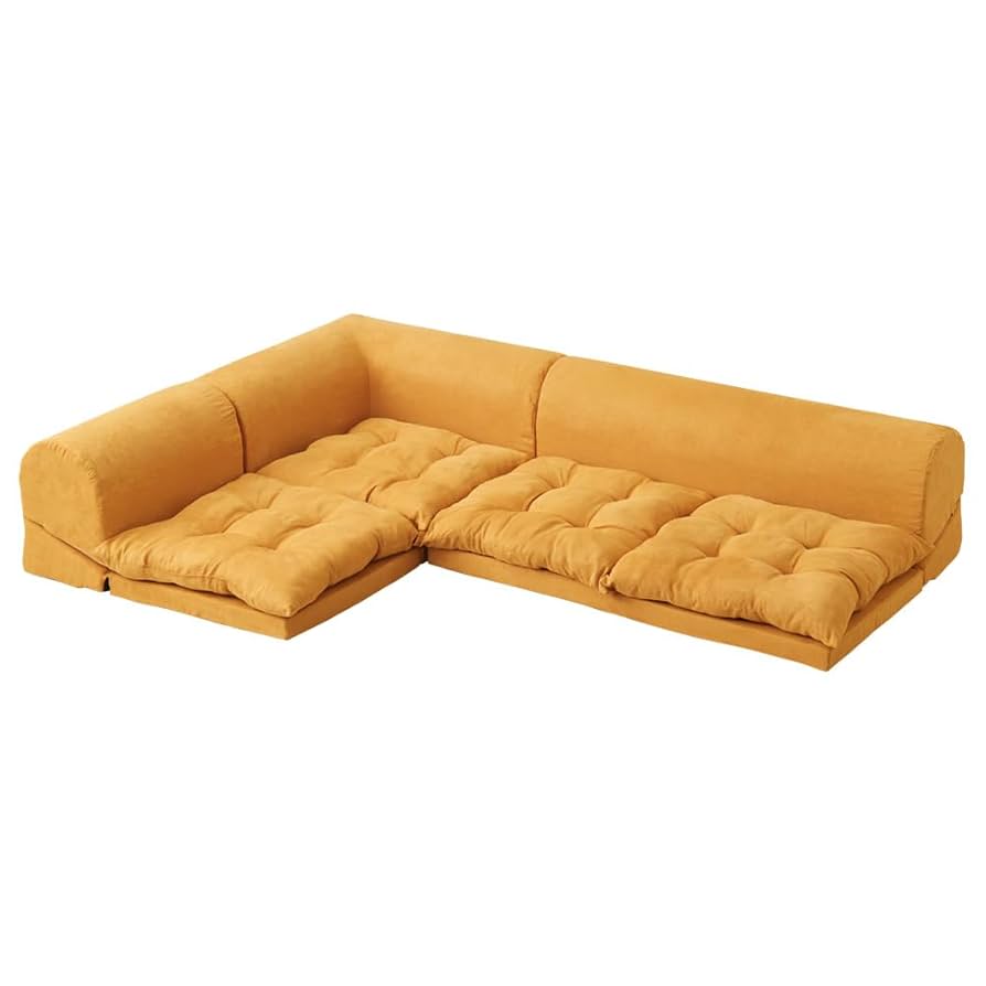 L字型 コーナーソファ マスタード