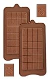 Chocolate Break-Apart Bar Silicone Leaf Edible Candy Mold Trays OVEN SAFE , ( Set of Two )