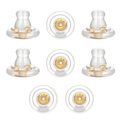 Yamobi - Yamobi Lot de 8 fermoirs de boucles d'oreilles en silicone hypoallergénique 18 carats - Pour boucles d'oreilles - Boucles d'oreilles de rechange - Hypoallergéniques - Boucles d'oreilles pendantes