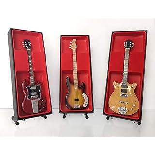 Lot de Guitares miniatures AC/DC (Angus Young, Malcolm Young, Cliff Williams) - Les Beatles, Paul McCartney, John Lennon, RIngo Starr, George Harrison