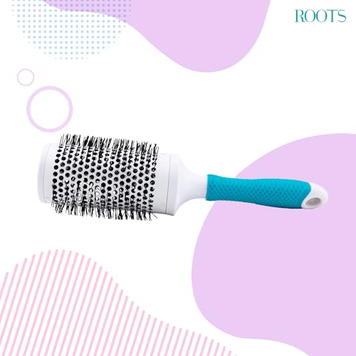 Image of ROOTS Professional Barrel Hair Brush | For Blow Drying & Volumizing | With Ceramic Barrel, Nylon Bristle & RubberGrip Handle | For Women's Wavy & Curly Hair | Length - 10.7 Inch, Model No - PEC58