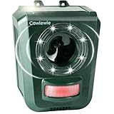 Cowiewie Katzenschreck Wasserdichter,Ultraschall Abwehr mit Solarbetrieb 5 Modus Marderschreck Ultraschall, Katzenschreck für Garten, gegen Katzen, Hunde, Marder, Reiher, Waschbären, Tauben