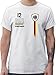 Produktbild T-Shirt Herren - 2024 Fussball EM Fanartikel - Deutschland WM Trikot Farben - XXL - Weiß - Tshirt fußball Europa Name t Shirt männer personalisierte 24 personalisiertes Team Shirts Fan Oberteile