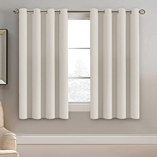 Image of H.VERSAILTEX Light Blocking Curtain for Living Room Thermal Insulated Window Treatment Panel /Drape for Dining Room, Elegant Soft Curtain for Bedroom Grommet Top One Panel (Ivory - 52x54 Inches)