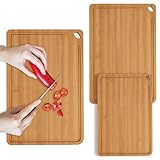 Tabla de Cortar | 3 Piezas Alfombrilla De Cortar Para Carne,Alfombrilla de Picar con Mango,Para Hogar Cocina Restaurante Camping Aire Libre Apartamento Carne Vegetales Pan Frutas