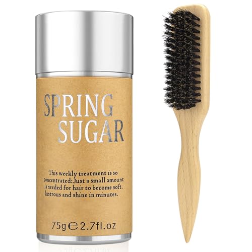SPRINGSUGAR Slick Back Hair Brush & Hair Wax Stick Set for Slick Back...