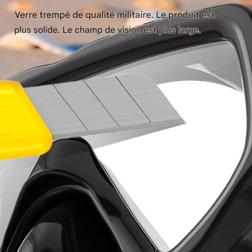 Set de buceo y snorkel de silicona para vacaciones familiares y deportes acuaticos 7