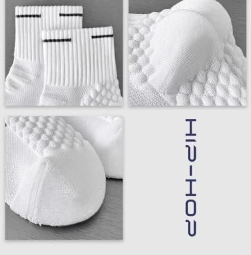 Men's Performance Basketball Quarter Socks Cushioned Ankle Athletic Socks for Cycling, Hiking, and Running2