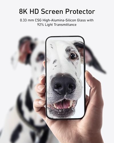 Anker iPhone Tempered Glass Screen Protector Guard with Easy Installation Frame (iPhone 15 Pro) 4 41P12CD+dXL