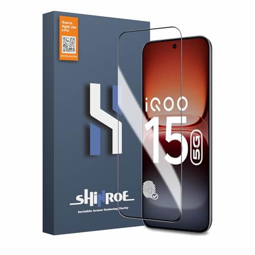 Image of Tempered Glass for IQOO 15 Military Grade 9H Screen Guard, Anti-Scratch, Shatterproof, Edge-to-Edge Full Coverage - Black Border