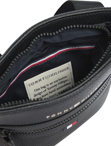 Tommy Hilfiger Herren Umhängetasche Essential PU Mini Crossover Klein, Schwarz (Black), Einheitsgröße