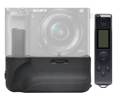 Mcoplus A6300 Pro Vertical Battery Grip with 100M 2.4GHZ Remote Controller Fit Sony A6000, A6100,A6300, A6400 Camera