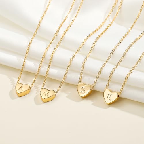 Turandoss Teen Girl Gifts - Gold Necklace For Girls 16K Gold Filled Heart Initial Necklaces For Women Initial E Necklace For Girls Gifts Letter Necklace For Women Girls Teen Girl Gifts Trendy Stuff thumb #5