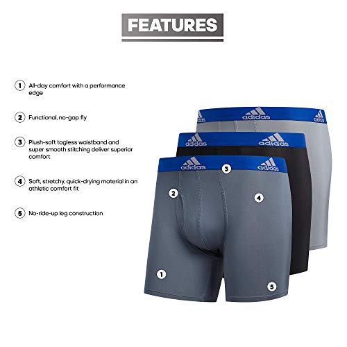 Image of adidas Men's Performance Boxer Brief Underwear (3-Pack)