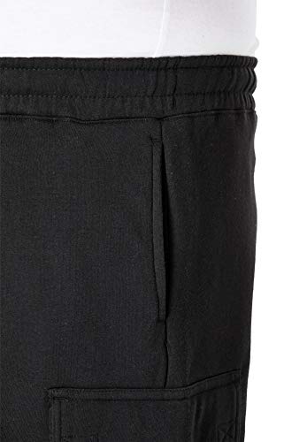 Kingsize Men's Big & Tall Fleece 10" Cargo Shorts - Big - 3Xl, Black #TOP4