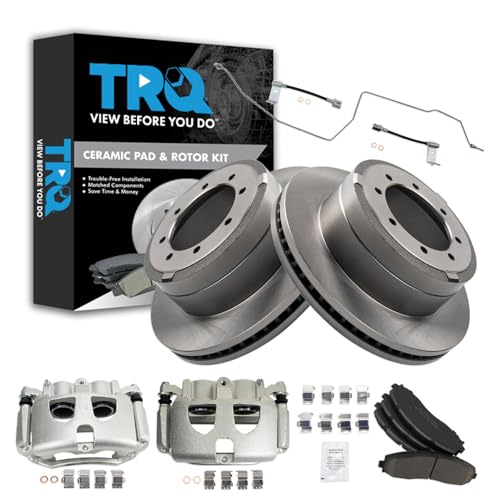 Image of TRQ Brake Pad & Rotor Kit Ceramic Compatible with 2017-2019 Ford F-350 Super Duty