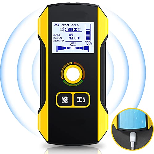 Heiko Magnetic Stud Finder Wall Scanner, 6 In 1 Stud Detector With Intelligent Microprocessor Chip & Hd Lcd Display, Wall Detector Position Hole For Center & Edge Of Wood Ac Wire Metal Stud Joist Pipe #TOP21