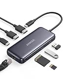 Anker USBC Hub, 8-in-1 USB C Dock, Dual 4K HDMI USB C to USB Adapter, 1 Gbps Ethernet Adapter, 85W...