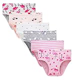 Cadidi Dinos Girls' Underware Cotton Panties flamingo mermaid Baby Toddler Soft Underwears Kids BriefsSize 8