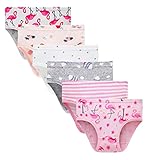 Cadidi Dinos Girls' Underware Cotton Panties flamingo mermaid Baby Toddler Soft Underwears Kids Briefs Size 6 7