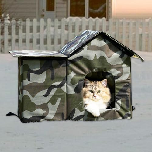 Niche pour chats errants en tissu Oxford imperméable et isolant - 8