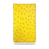 Handgefertigt On Par Tour Golf Scorekartenhalter Scorecard Holder Strauss Lederoptik (Gelb/Weiß/Blau)